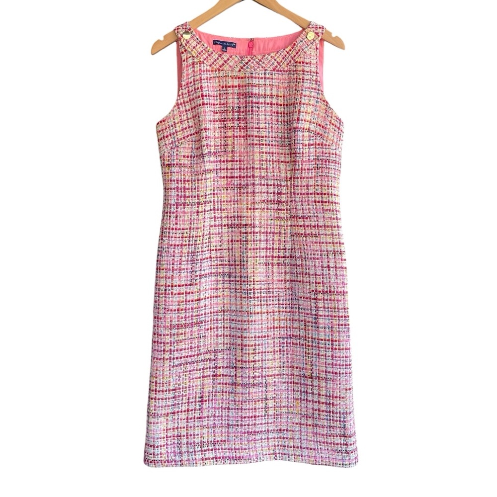 TALBOTS RSVP Ribbon Tweed Sheath Dress Size 8 Colorful Fitted